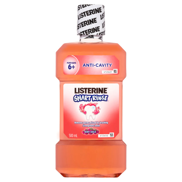 Listerine Smart Rinse Mouthwash Berry Shield 500Ml