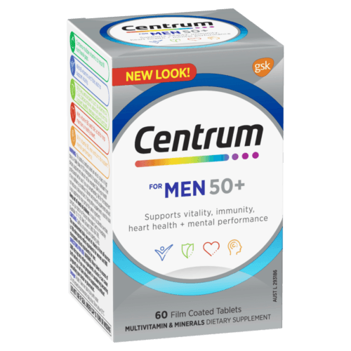 Centrum for Men 50+ Multivitamin 60 Tablets