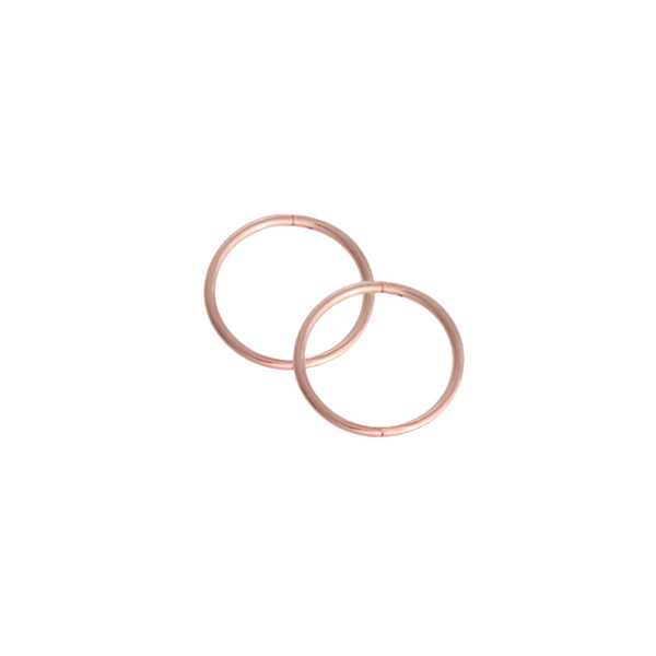 Adn 884 Sleeper Rose Gold Plain Sml 12mm