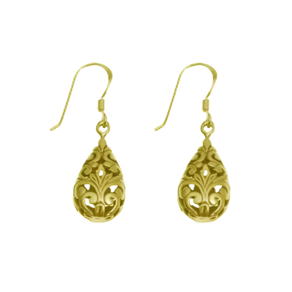 Filigree Tear Drop Earrings FE4235G