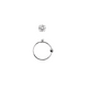 Rossan Nose Ring Jewelled Sterling Silver Plated NS8002 10mm 18g