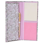 Gibson Gifts Honeysuckle Sticky Notes and Pen Set 3