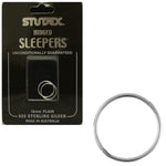 Studex Sterling Silver Medium Plain Sleeper Earrings for Sensitive Ears 14mm