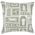 Escape to Paradise Cushion Cover With Piping Naxos Sage 60CM X 60CM