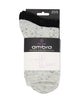 Ambra 2Pp Fleck Wool Blend Crew Sock Grey Marle/Black
