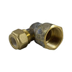 Brasshards Elbow Nylon Compression/Female Olive Brass 20 x 15mm