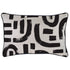 Escape to Paradise Cushion Cove With Black Piping Abstract Black 35CM X 50CM