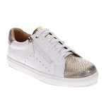 Scholl Orthaheel Womens Cleo Comfortable Casual Sneakers White Gold Size 40