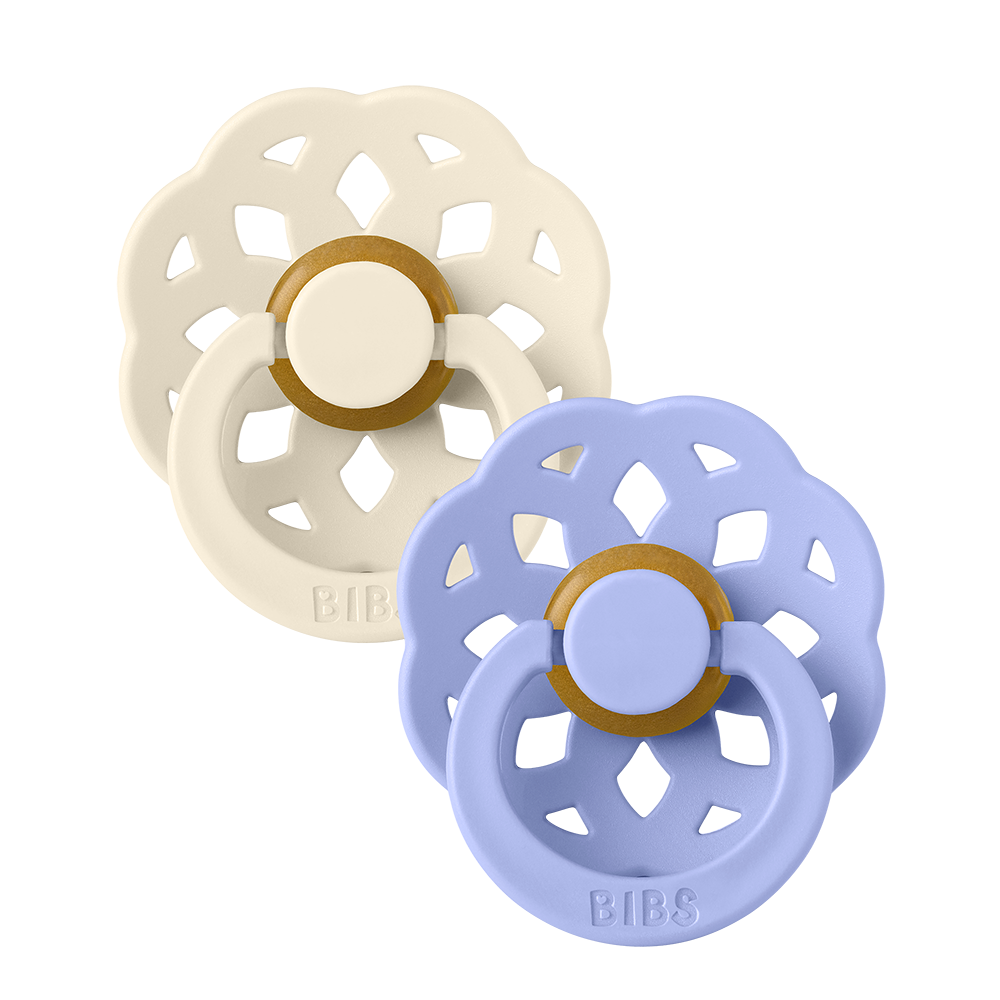 BIBS Boheme Latex Pacifiers Size 2 Ivory Hush 2 Pack
