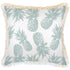 Escape to Paradise Cushion Cover Coastal Fringe Pineapples Seafoam 60CM X 60CM