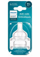 Philips Avent Teats Silicone 1M+ Slow Flow 2 Pack