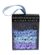 Wicked Sista Slim Satin Scrunchie Set in Everyday Blue Violet