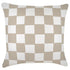 Escape to Paradise Cushion Cover With Piping Check Beige 60CM x 60CM