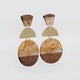 Kiki Gold Foil Curves Statement Resin Earrings
