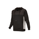 Eleven 1/4 Zip Contrast Panel Hoodie Black Greymarle 4XL