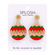 Splosh Christmas Ornament Drop Earrings Stainless Steel Fashion Jewellery 6Cm