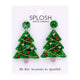 Splosh Christmas Tree Drop Earrings Stainless Steel Jewellery 6.5cm