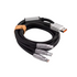Portable Heavy Duty 3-In-1  Lightning Micro USB Type C Charging Data Cable Black