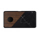 Luxetech Dual Wireless Charging Pad Walnut And Black Marble