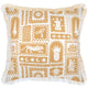 Escape to Paradise Cushion Cover Coastal Fringe Naxos Mustard 60CM X 60CM