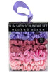 Wicked Sista Slim Satin Scrunchie Set In Pink And Purple