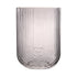 Escape to Paradise Ribbed U Shaped Glass Vase Large Grey