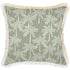 Escape to Paradise Cushion Cover Coastal Fringe Cabana Palms Sage 60CM X 60CM