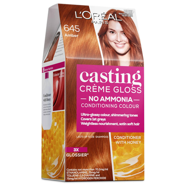 L'Oreal Excellence Cream Gloss Semi-Permanent Hair Colour - 645 Amber (Ammonia Free)