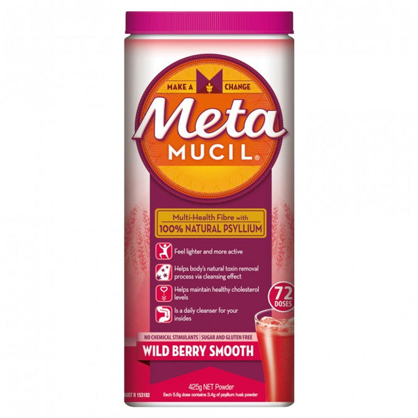 Metamucil Wild Berry Smooth Fibre Powder 72 Doses 425g