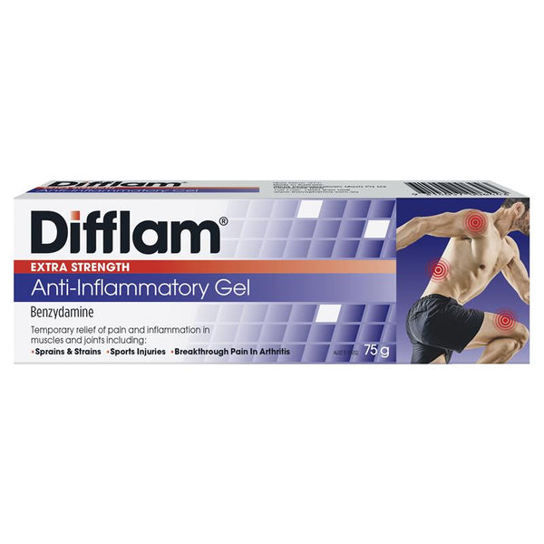 Difflam Topicals Extra Strength Anti-Inflammatory Gel 5% 75 g