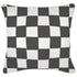 Escape to Paradise Cushion Cover With Piping Check Charcoal 45CM X 45CM