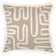 Escape to Paradise Cushion Cover Coastal Fringe Maze Taupe 45CM X 45CM