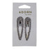 Mae One Touch Diamante Silver Hair Clips 2