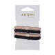 Adorn by Mae Elastics Woven Beige & Black 4 Pices