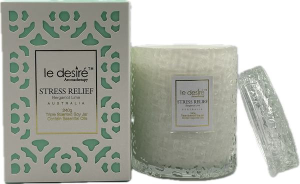 Le Desire Aromatherapy Soy Candle Bergamot Lime - Stress Relief