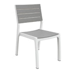 Keter Contemporary Resin Harmony Armchair Extendable Chair White Grey