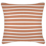 Escape to Paradise Cushion Cover With Piping Hampton Stripe Clay 45CM X 45CM