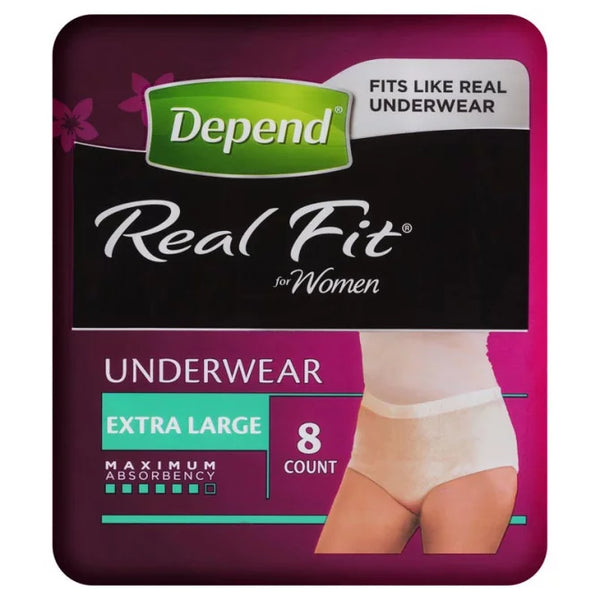 Depend Underwear Realfit Female Extra Large 8 pack