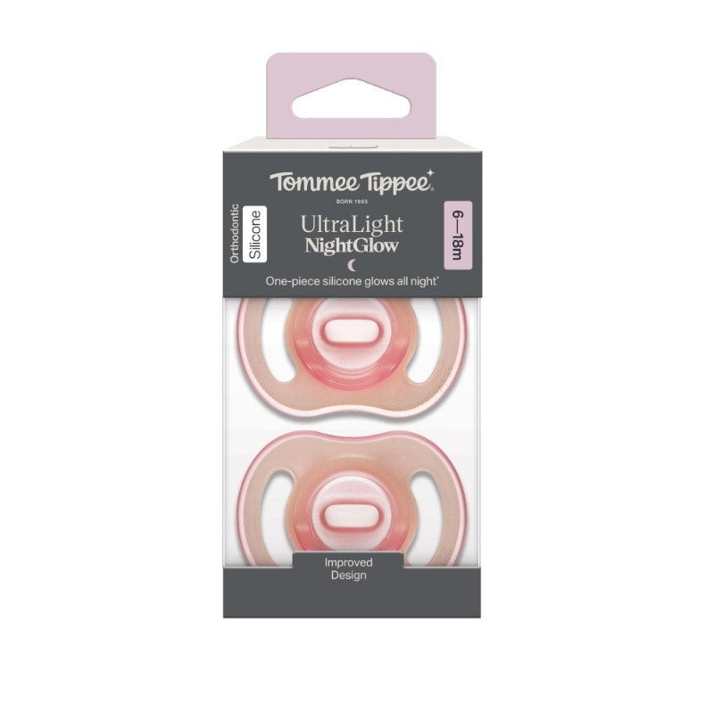 Tommee Tippee UltraLight NightGlow Soother 6 to 18 Months 2 Pack