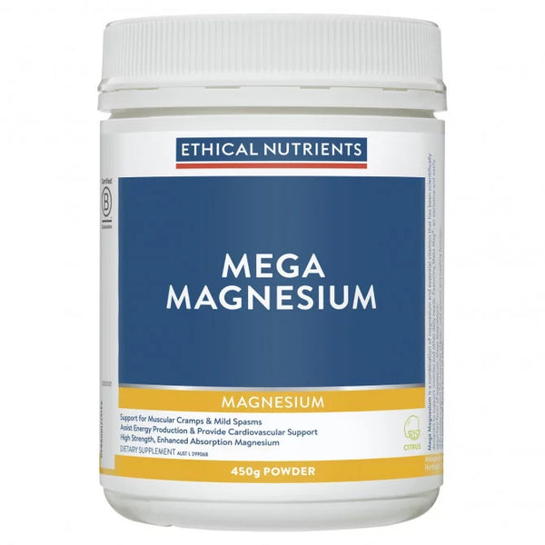 Ethical Nutrients Mega Magnesium Powder Citrus 450g