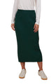 Isle of Mine Juno A Line Midi Knit Skirt Canvas Pine Small