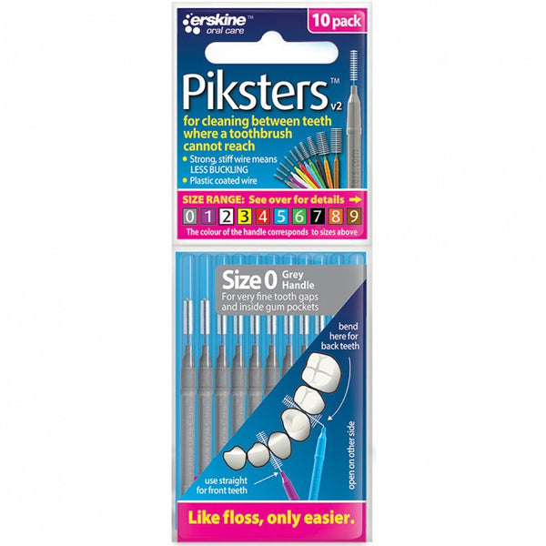 Piksters Size 0 Grey 10 Pack