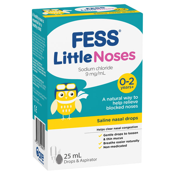 Fess Little Noses Saline Nose Drops +Aspirator 25ml