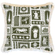 Escape to Paradise Cushion Cover Coastal Fringe Naxos Eucalyptus 60CM X 60CM