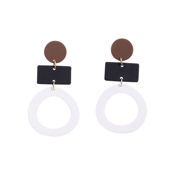 Kiki Black & White Dangle Earrings