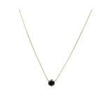 Wicked Sista Mariella Gold Pendant Necklace With Black Crystal