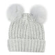 Foote street Double Pom Pom Beanie Light Grey Children Small Medium