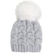 Foote Street Braided Beanie With Pom Pom Light Grey Small Medium