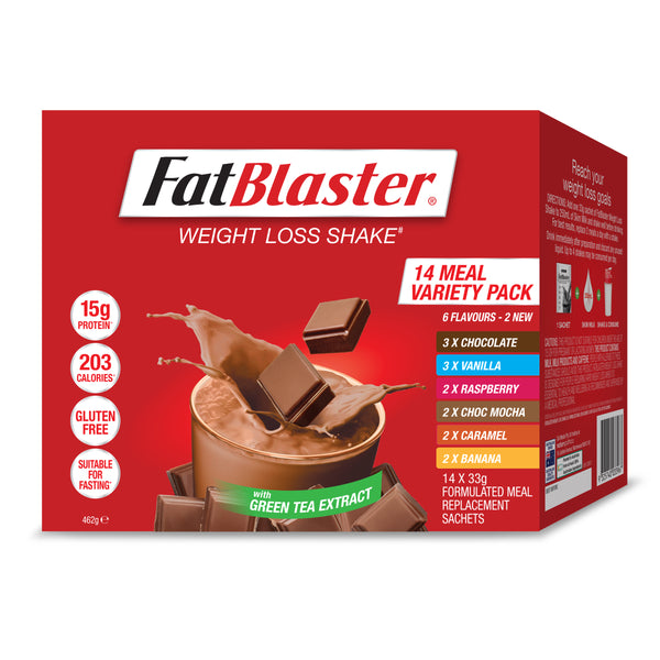 Naturopathica FatBlaster Weight Loss Shake Variety Pack 14 x 33g Sachets