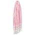 Wicked Sista Fringed Towel Boarder Stripe Pink
